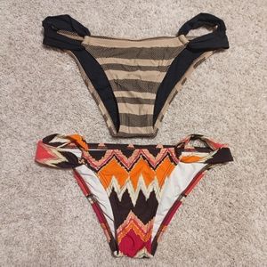 L*SPACE 'Taboo' Classic Cut Bikini Bottoms~SET of 2!